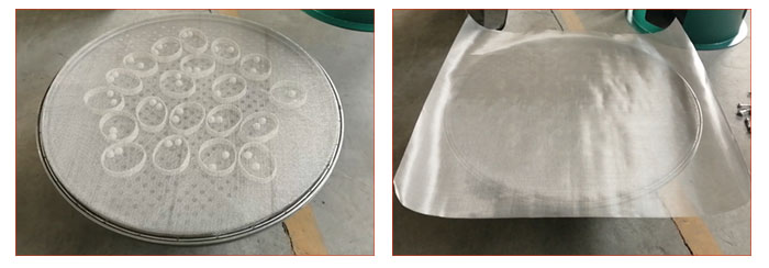 食品振動(dòng)篩篩網(wǎng)安裝步驟1，將篩網(wǎng)平方到子母網(wǎng)架上