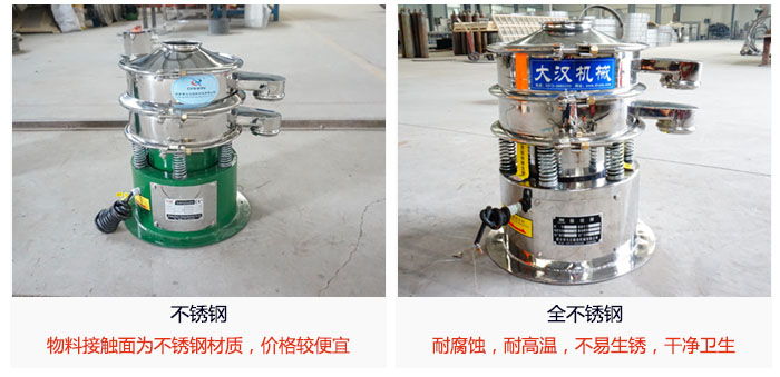 小型圓形篩做工采用：內外拋光的制作方法，能夠保證產(chǎn)品的干凈。