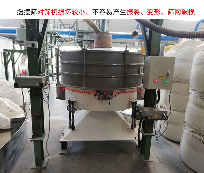 搖擺篩沒(méi)有振動(dòng)力借助的主要是篩箱搖晃，所以磨損較小。